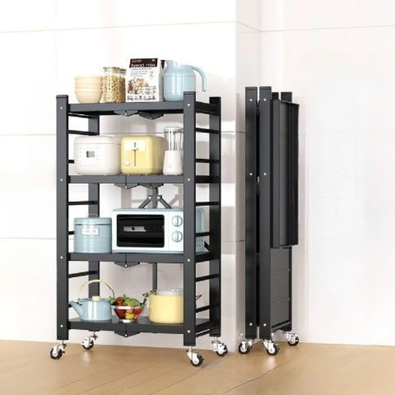 Kitchen Storage and Organization Home Gadgets   Organizers Shelves Folding Storage Holder Rack Floor Type and Multi-Layered