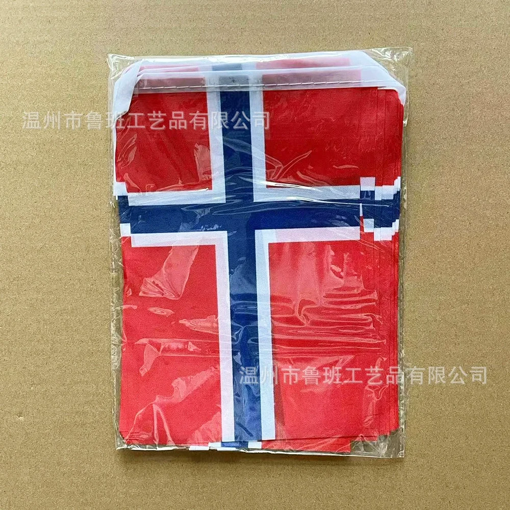 SKY FLAG Norway Bunting Flags 14x21cm 20pcs/lot Norway String Flags Pennant Banner for Festival Party Decoration