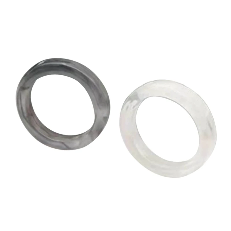 2Pcs Resin Rings Tiny Aesthetic Acrylic Ring Set, Cute Stackable