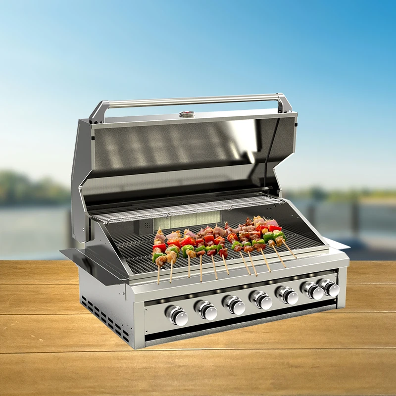 BBQ Grill Portable Built-in Barbecue Burner for Camping and Picnics Stainless Steel Propane Outdoor