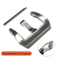 316L Stainless Steel Screws Link Watch Buckle for Panerai PAM 441 Band 20mm 22mm 24mm Matte Polished Silver Black Watch Clasp