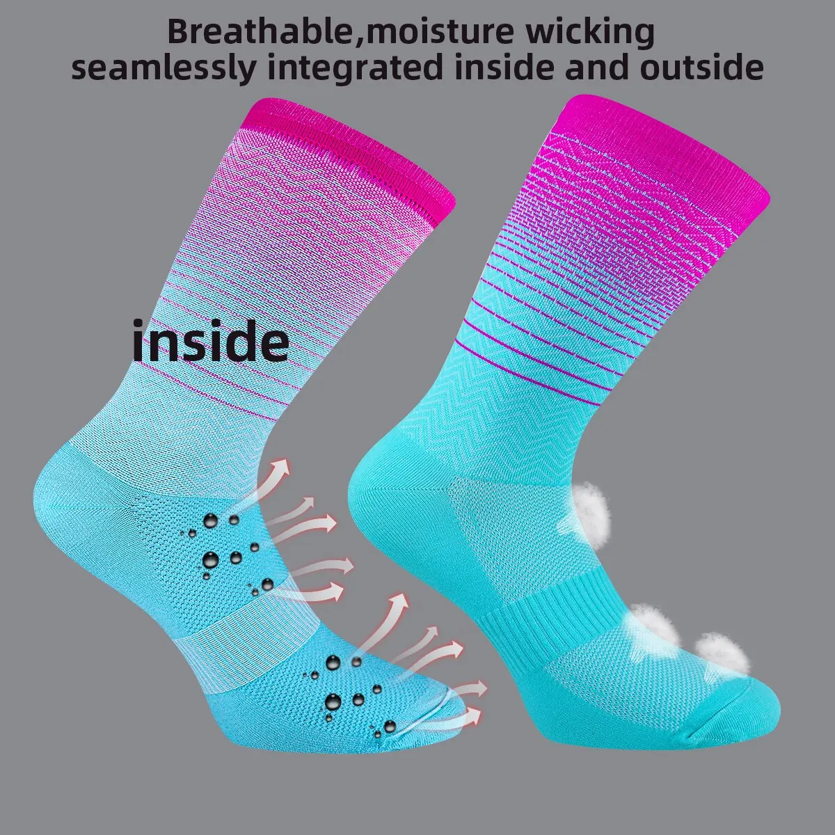 Men Cycling Socks High Compression Quality Road Bike Socks Men Women Durable Breathable Hiking Basketball Running Socks