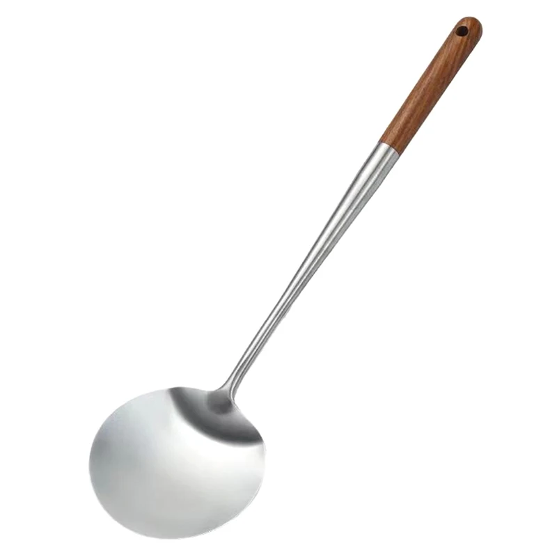 Espátula de cocina de acero inoxidable, espátula de cocina antiadherente de acero inoxidable con para el hogar, 1 ud.
