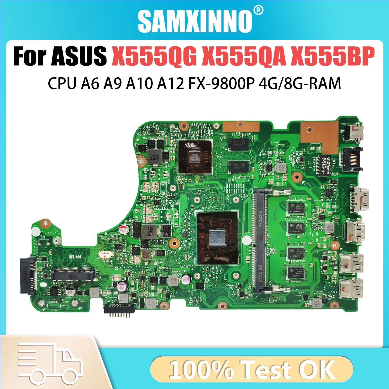 For Asus X555DG X555QG Series HDD Hard Disk Drive USB Audio Board K555D X555Y X555B REV:2.0 100% Tested Fast Ship