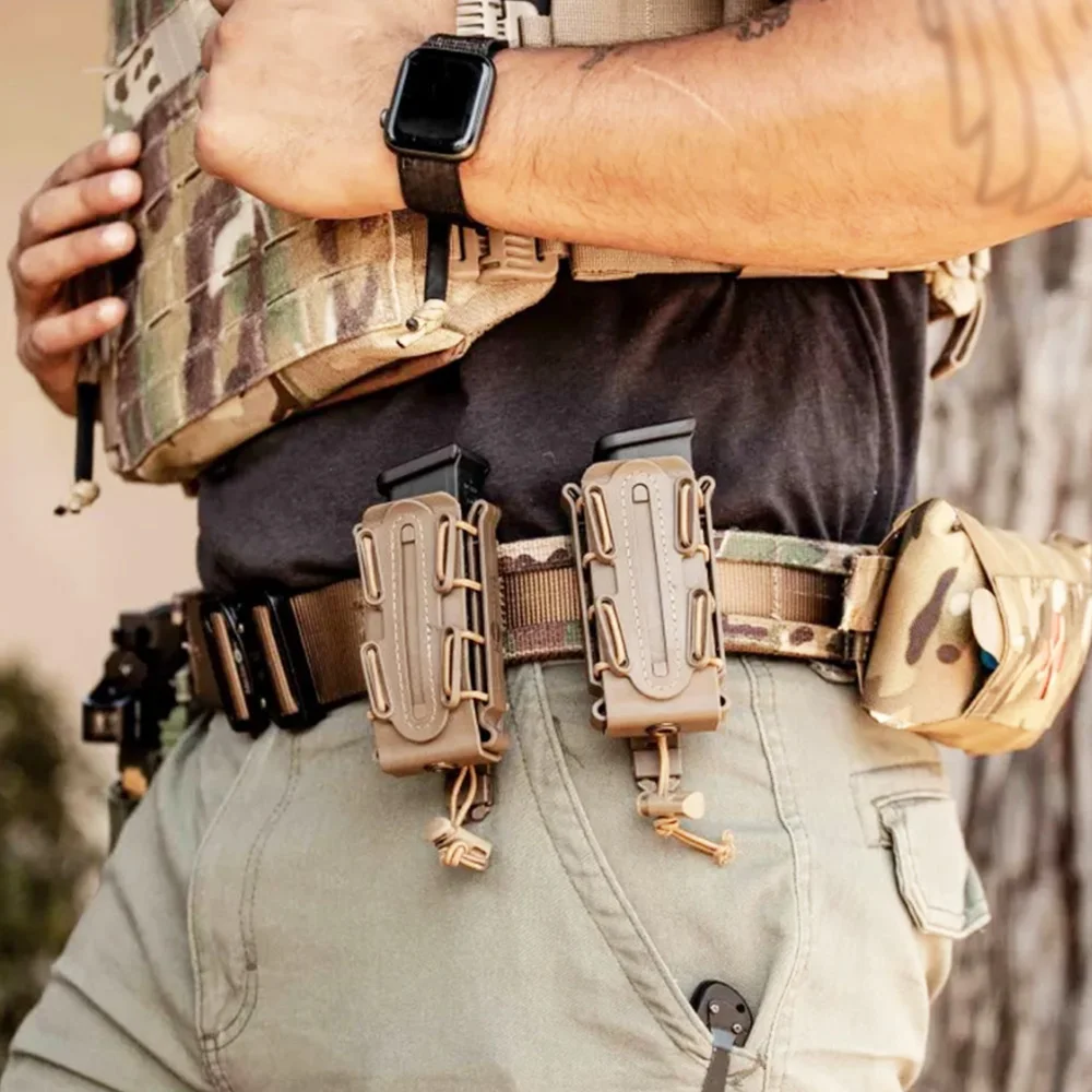 

9mm Tactical MOLLE Mag Pouch Belt-Mounted Pistol Mag Holster Quick-Draw Outdoor Hunting Accessory