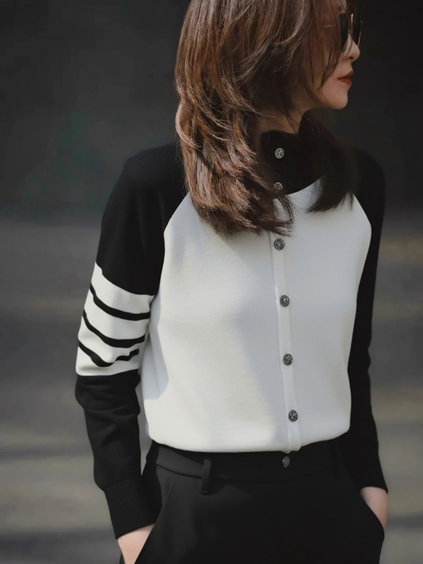 

Soft Long Sve Color Blo Knitwear Women's Overhead Sweater Autumn Winter Button up Comfortable Casual Faion Korean Sle