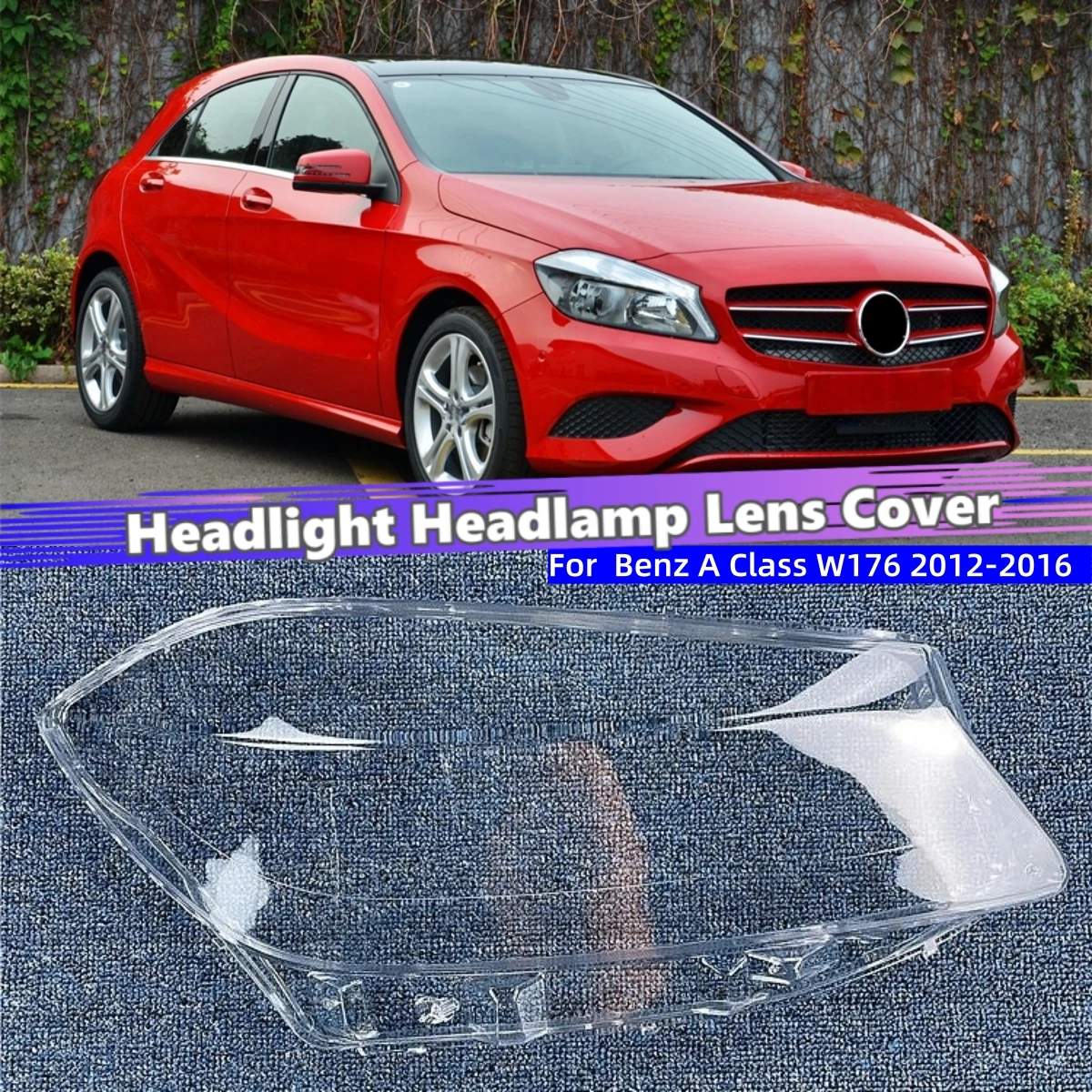 

For Mercedes Benz A Class W176 A180 A200 A260 A45 AMG 2012 2013 2014 2015 2016 Car Interior Replacement Parts Headlight Cover