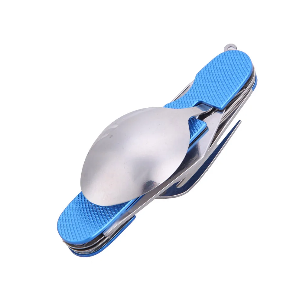 

3In1 Folding Tableware Set Lightweight Compact Stainless Steel Camping Fork Spoon Kits Outdoor Travel Eating Utensils