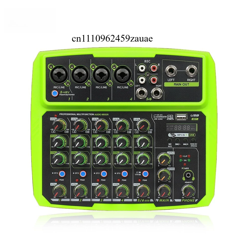 Mixer Outdoor Conference Audio USB Bluetooth Reverb Audio Processor Karaoke Live with Sound Card
