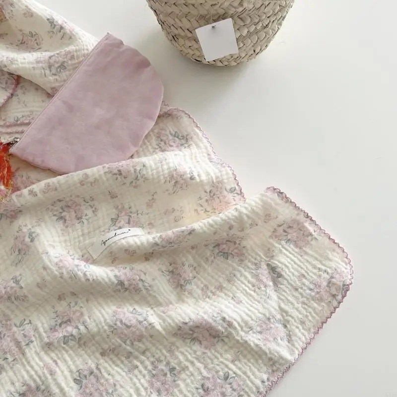 54DF Soft- Cotton Blanket Swaddle Wraps Quilt Baby Muslin Swaddle Blankets Bath Towel