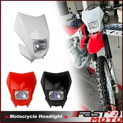 Universal Dual Sport Racing Headlight Front Headlamp Head Light Mask Cowl For Honda CRF 150 230 250 450 R/F/X/L WR250 WR450 YZ F