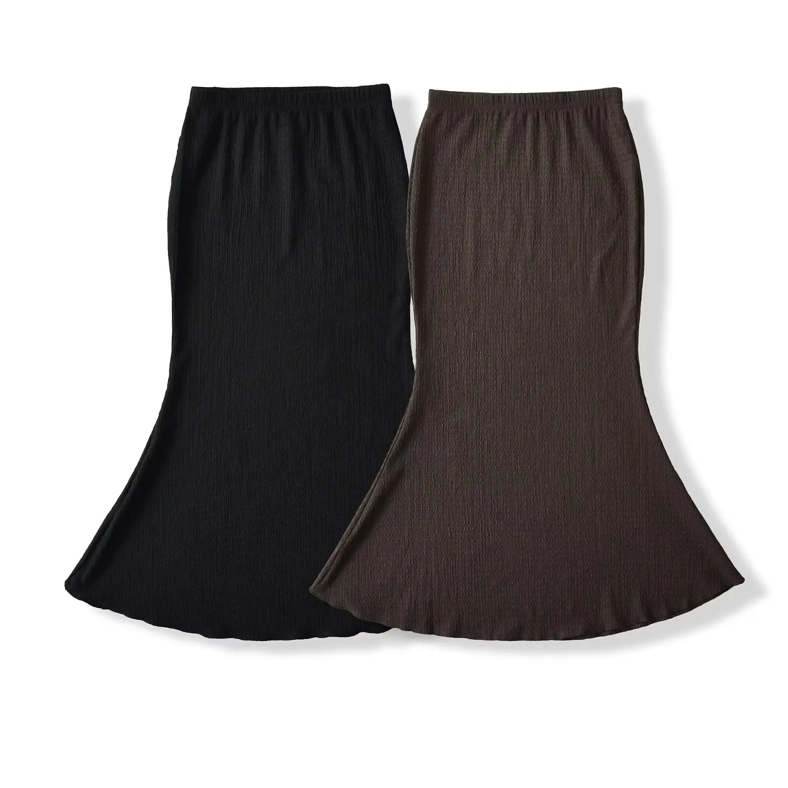 تنورة نسائية عالية الخصر ذات ذيل رفيع وقصة ضيقة ومطاطة كاجوال للشارع بلون نقي ومتعددة الاستخدامات تنورة للجسم للسيدات #2