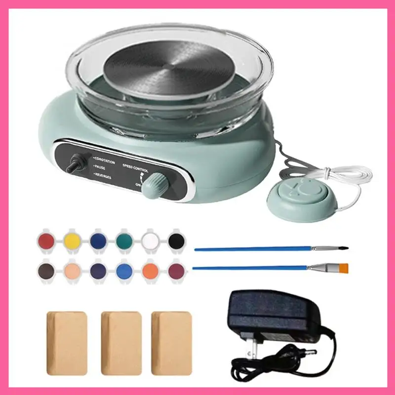 

ABNM мини-электрический комплект гончарного круга, керамическая глина, художественный проигрыватель, съемная чистка для дома, работы «сделай сам», вилка стандарта США