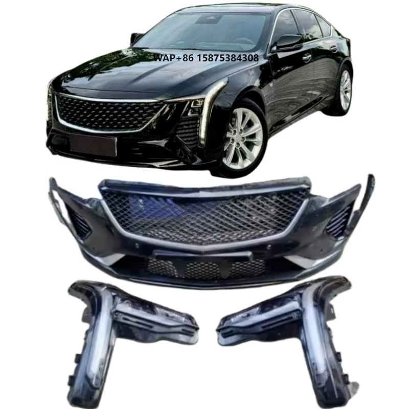 

The front and rear bumper body kits of the For Cadillac CT5 include the headlights, fog lights, engine hood and door panels.