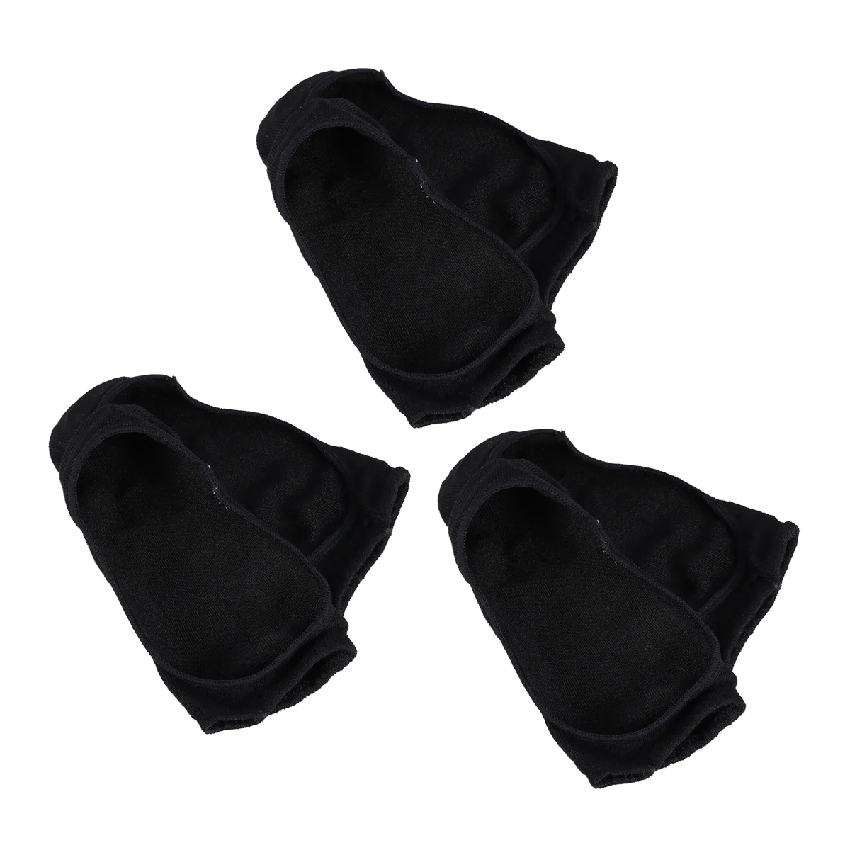 

3 Pairs Peep Toe Topper Sock Mens Slippers Bamboo Fiber Socks Water Proof Black