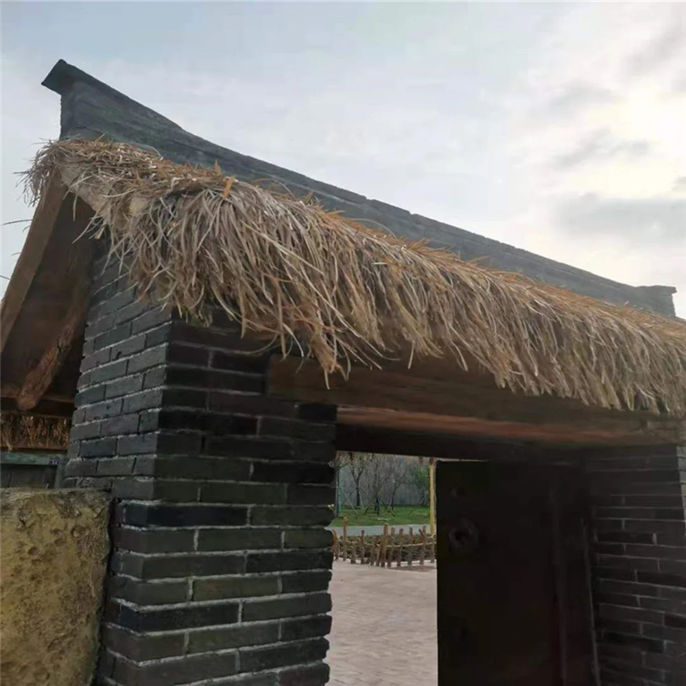 Simulation Thatch Material DIY Handmade Thatch Woven House Sunscreen and Rainproof Garden Fence Accessories