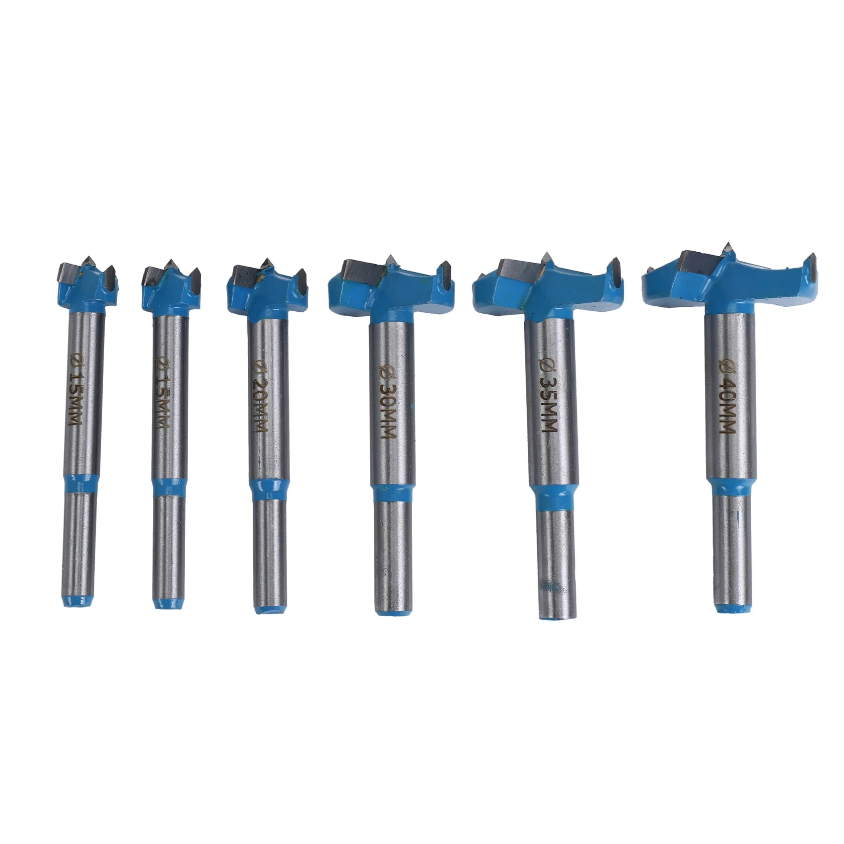 Forstner 드릴 비트 세트, 카바이드 Forstner 비트, 고속 강철 목재 공구, 15-40mm, 6 개