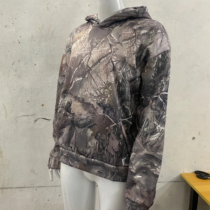 European American Y2K Retro Leopard Print Hooded Sweatshirt Men Women's Wear Winter Harajuku Hip Hop Loose Fitting Pullover Top