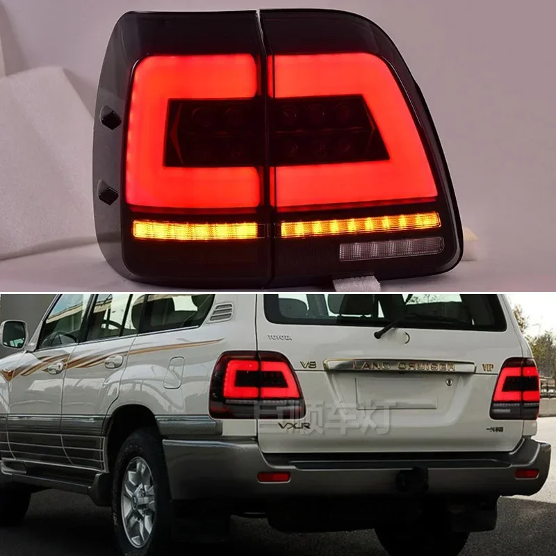 Car LED Tail Light For Toyota Land Cruiser 100 1998-2007 LC100 Rear Running Lamp  + Brake + Reverse + Dynamic Turn Signal