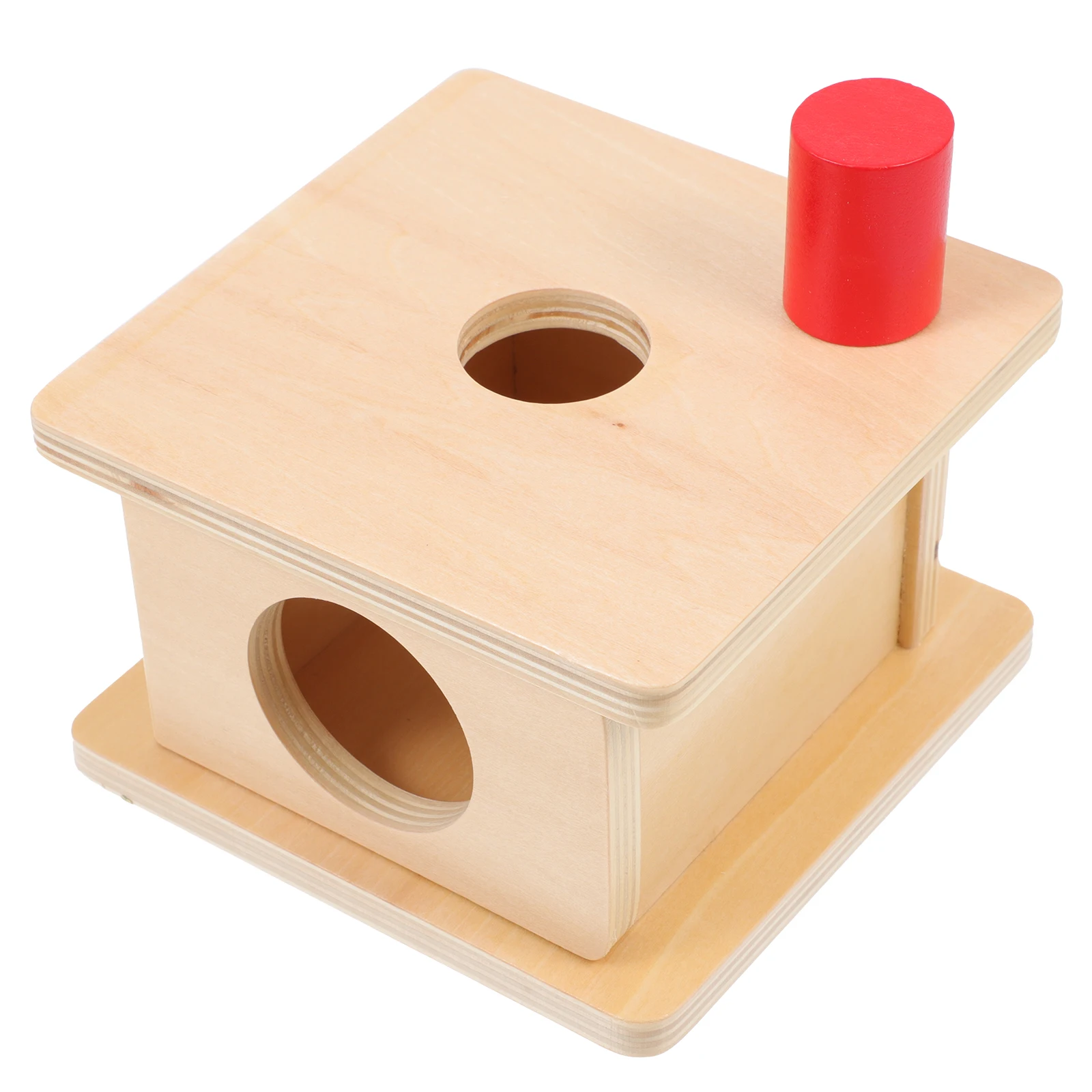 Material didáctico Montessori de madera, juguete preescolar, juguetes geométricos rojos, coordinación ocular H, bordes lisos, juguetes educativos para niños