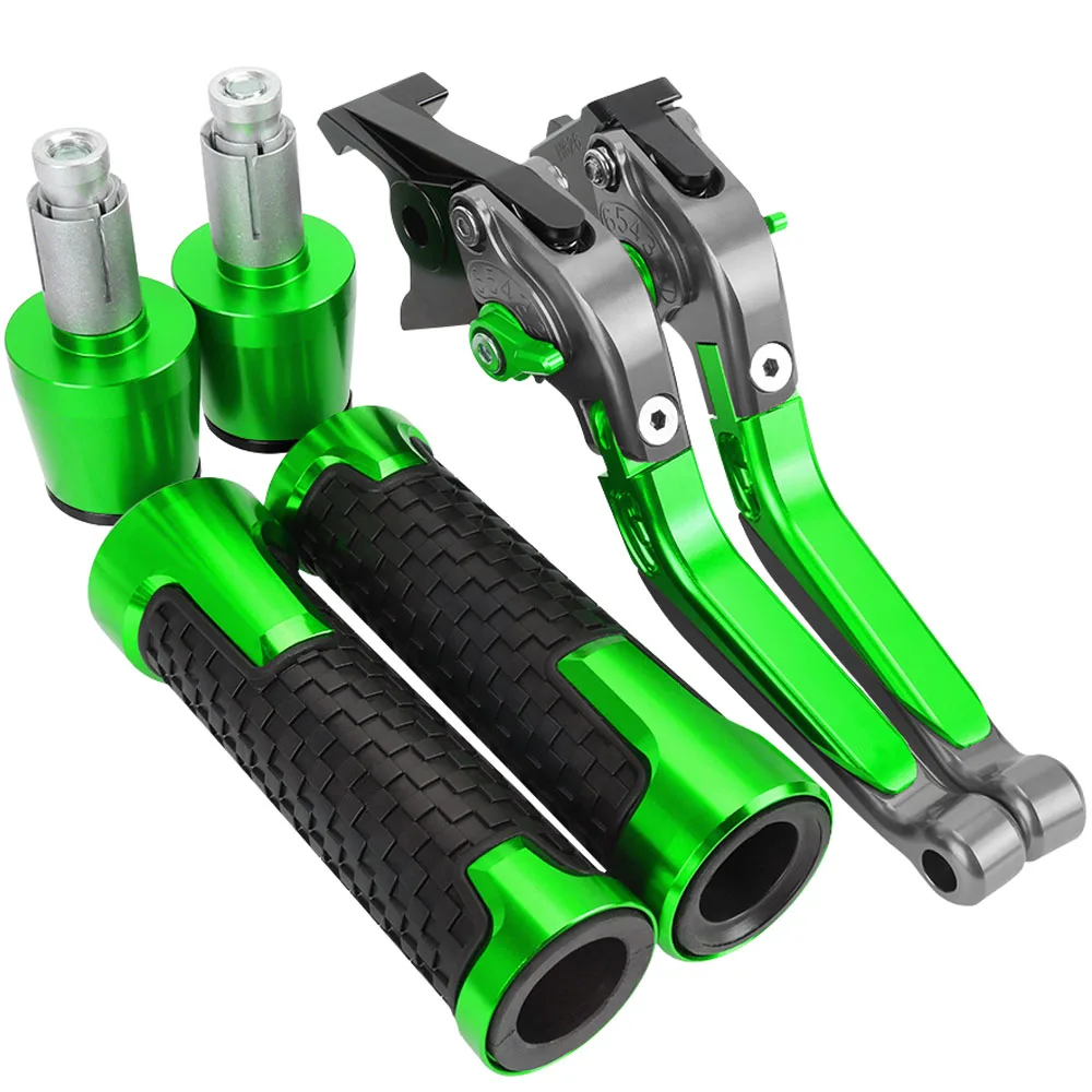 

For KAWASAKI NINJA ZX6R ZX-6R 2019 2020 2021 2022 2023 Brake Clutch Levers 7/8"22MM Handlebar Grips Handle Bar Grip Ends Plugs