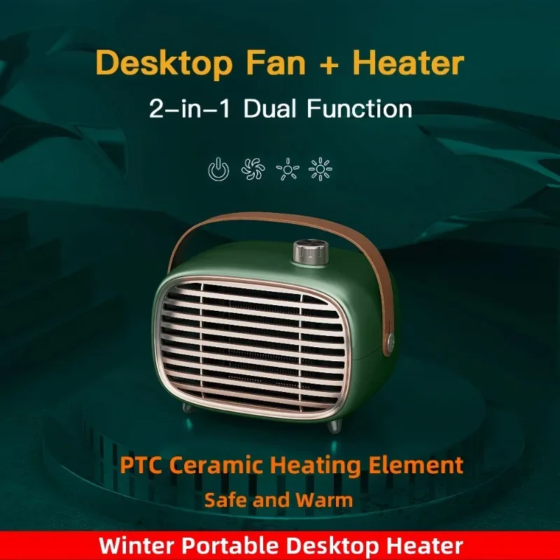 Multi-function Heater Portable Desktop Warm Air Winter Heater Indoor Office Household Warmer Fan Dual Use of Cooling and Heating