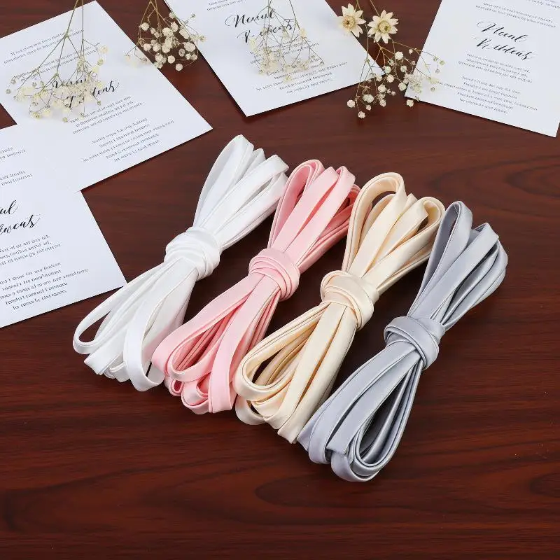 4 m langes, weiches Band, mehrfarbiges Rückenband zum Schnüren für Hochzeitskleid, Abendkleid, DIY-Kleidungsdekoration – Detail 5