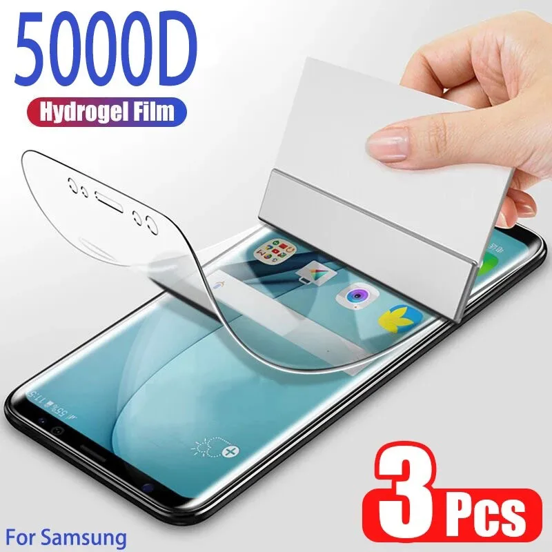 3PCS Hydrogel Film For Samsung Galaxy S8 S9 Plus S10 S20 S21 S22 S23 5G Ultra Screen Protector For Samsung Note 8 9 10 20 Ultra