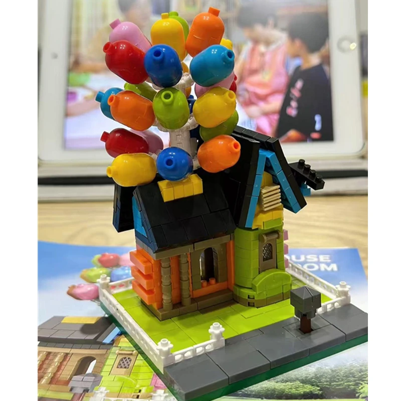 بالون شجرة اللبنات بيت شجرة الغابات الاطفال الهدايا اللعب نموذج الحلي نموذج