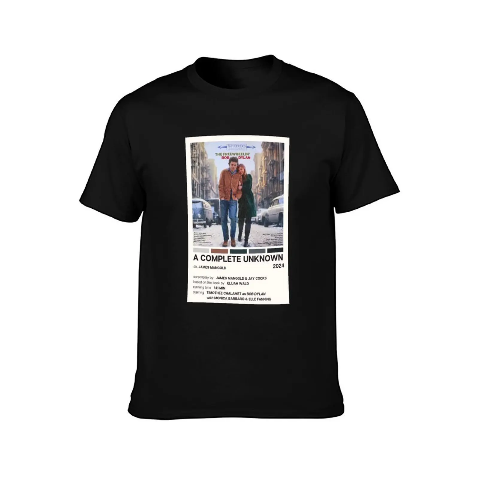 A Complete Unknown (2024) Movie Poster T-Shirt, Summer Casual Cotton Tee, Oversized Streetwear Tops, Vintage Graphic Print