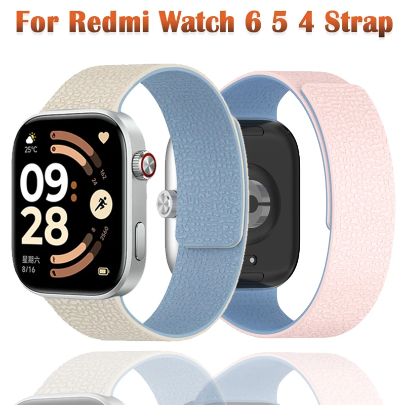 Zweifarbiges Weiches Silikonarmband für Redmi Watch 6 5 4 Magnetisches Komfortables Armband Xiaomi Mi Band 10 Pro 9 Pro 8 Pro Handgelenksband