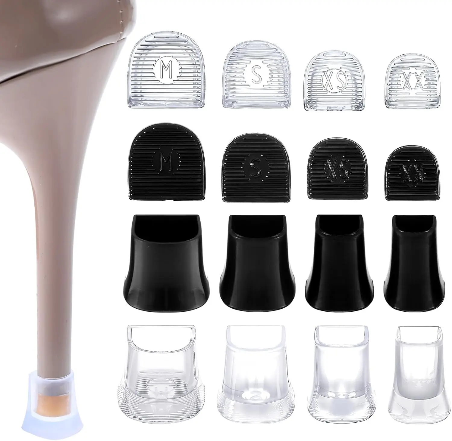 2/20 قطعة حماة كعب سيليكون سدادات اللاتينية خنجر الرقص يغطي المضادة للانزلاق عالية الكعب الزفاف إكسسوارات أحذية الزفاف