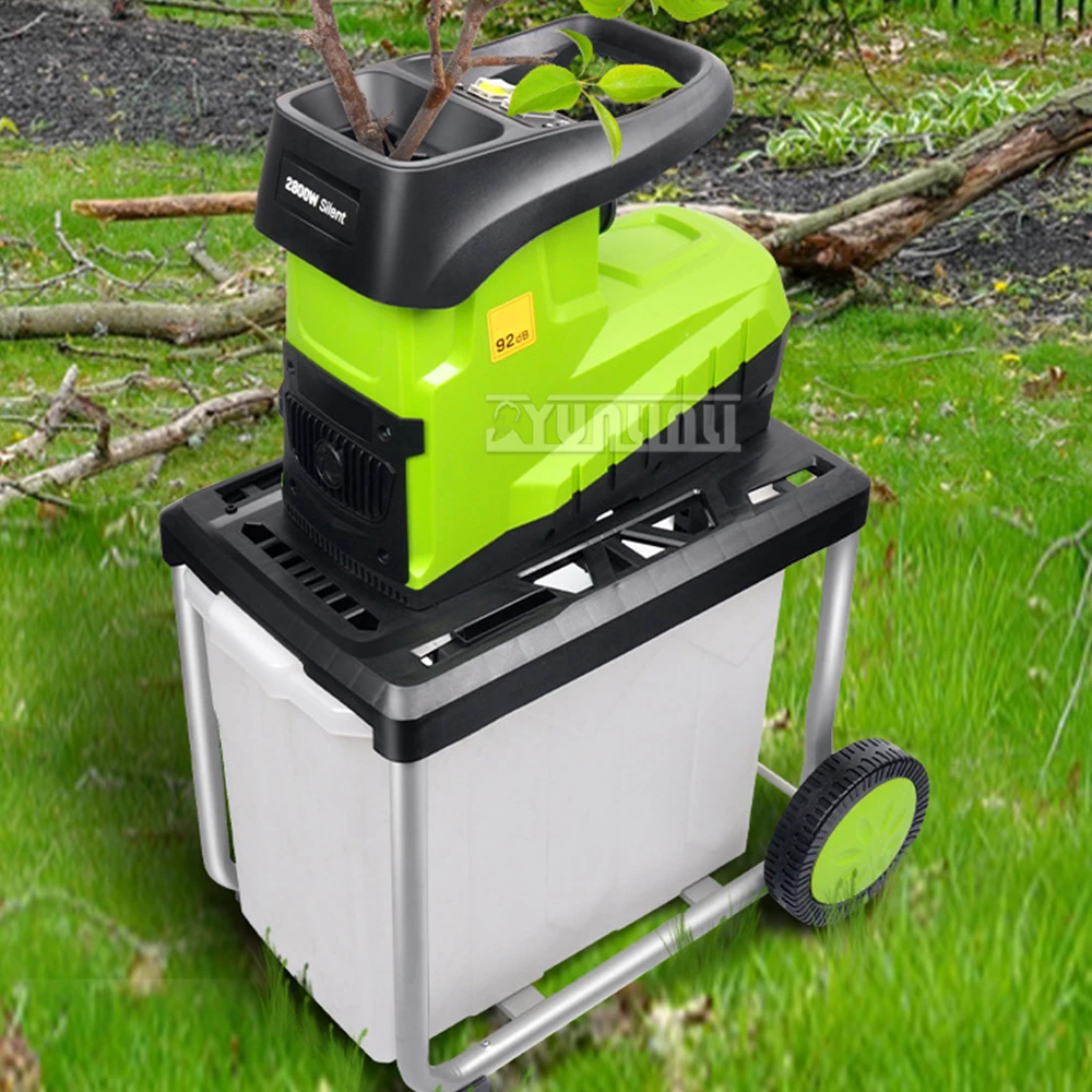 Electric Branch Crusher Small Household Orchard Forest Branch Crusher High Power Wood Crusher Leaves Trees