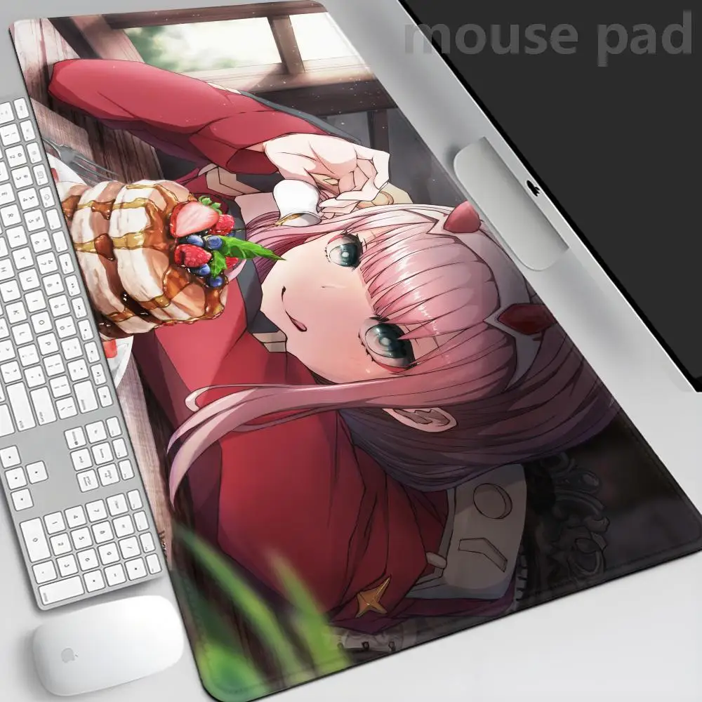 

Large Anime Mouse Pad Darling in the FranXX 02 Gaming Mousepad Big Mouse Mat Zero Two XXL 90x40 HD Print Keyboard Pads Desm Mat