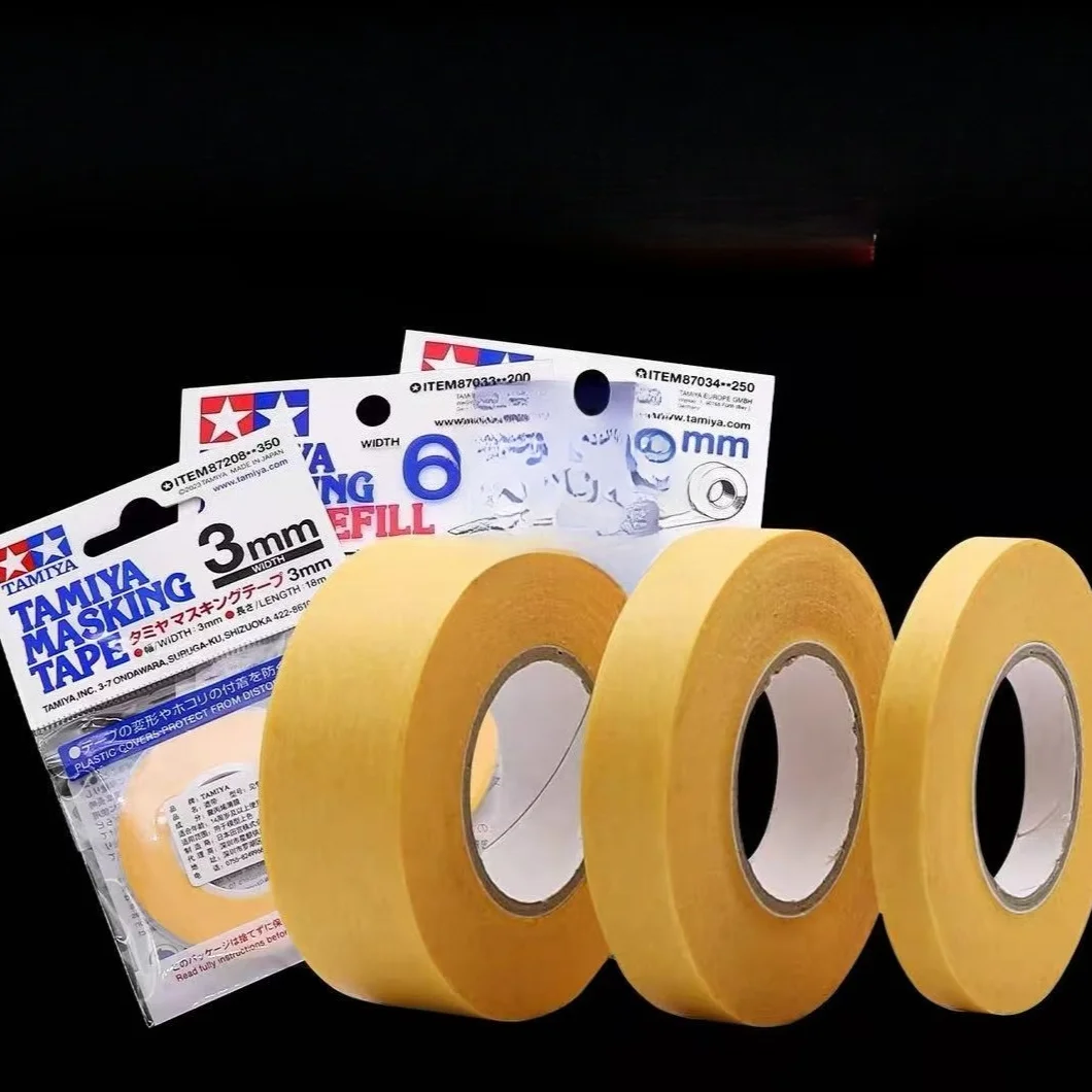 Tamiya 3 Rolls 6/10/18mm Masking Tape Refill Color Separation Band Model Tools for Spraying Coloring Painting Mask Paper