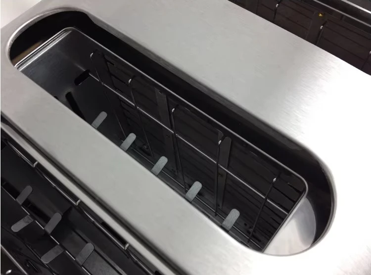 4-Piece Toaster Stainless Steel Electric Automatic Pop-Up Breakfast Sandwich Toaster