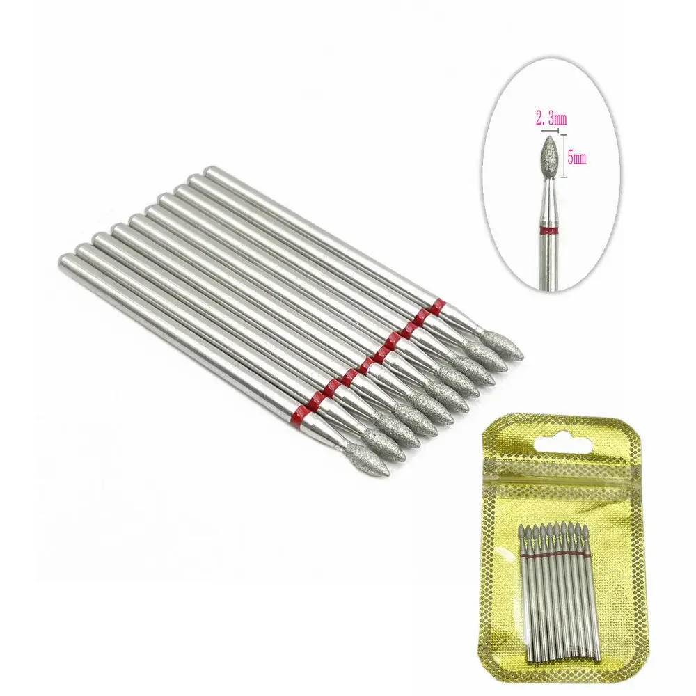 10 قطعة مسمار الماس مثقاب مجموعة لطحن بشرة نظيفة القاطع الملحقات الكهربائية أداة إزالة الجلد الميت