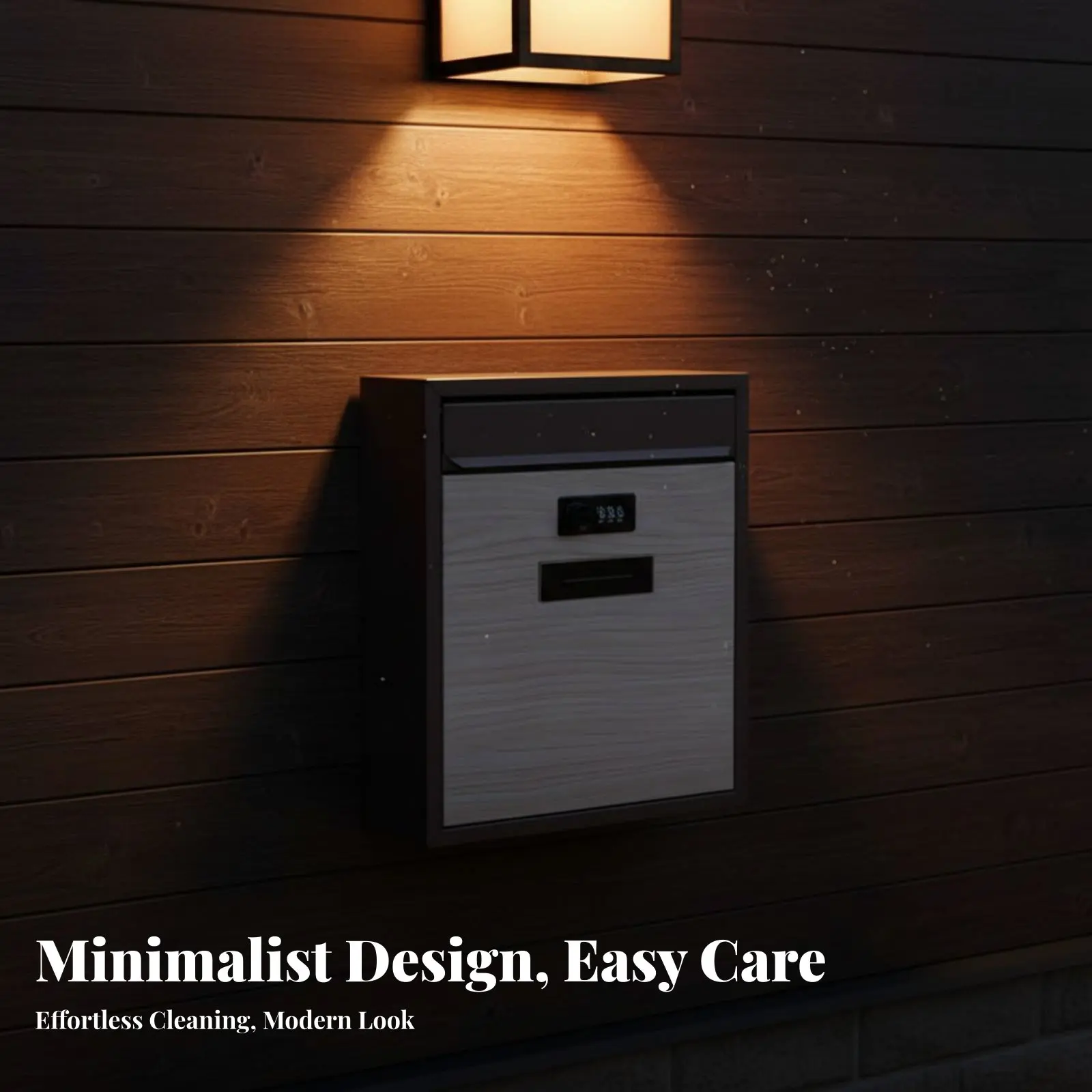 

Настенный почтовый ящик с защитой от атмосферных воздействий, отделка под дерево, с замком, современный дизайн для ворот