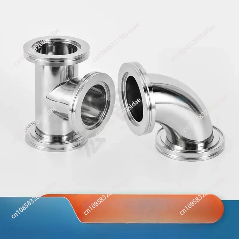 ISO63 ISO80 ISO100 Vacuum Tee Fitting, Quick Installation Vacuum Elbow, Fast Connect Tee Joint