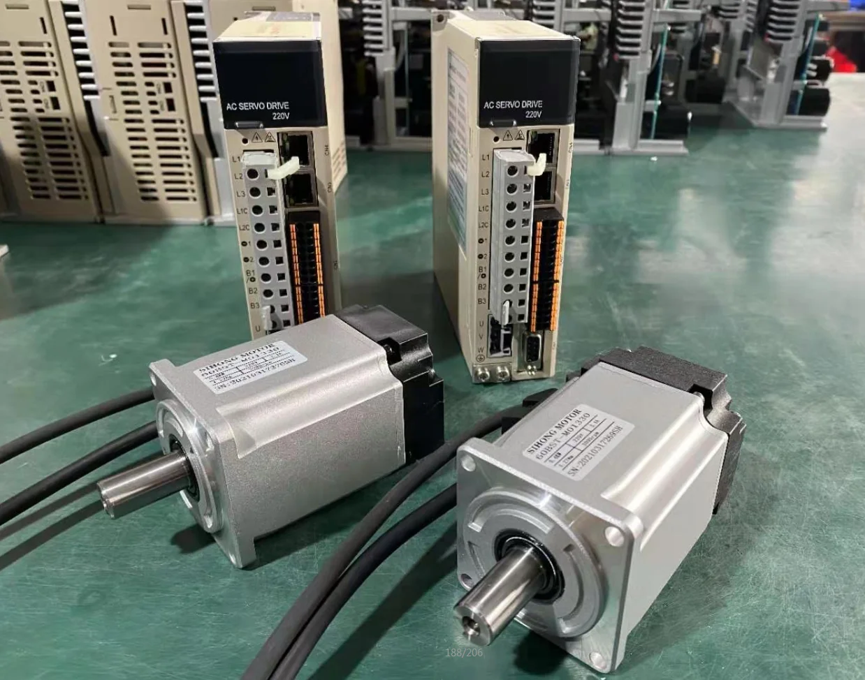 China Siheng motor factory cnc 5pole motor 60mm 0.64nm 0.2kw ac servo motor and Driver for AGV car