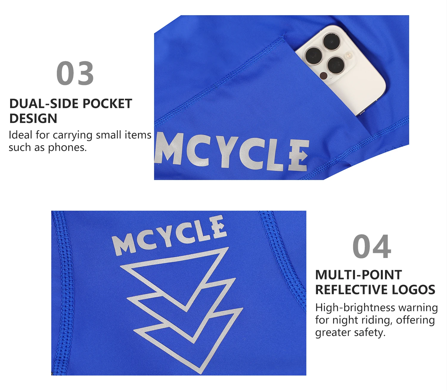 Mcycle Fahrrad-Trägerhose mit Polsterung für Herren, MTB-Radhose, Nahtlose Rennradhose, Bunte Atmungsaktive Fahrradhose – Detail 8
