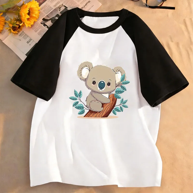 

Cute Sloth Graphic Kids Tshirts Summer Short Sleeve Tees Cartoon Boys Girls Clothes Kawaii Tops Y2K Children T-shirt