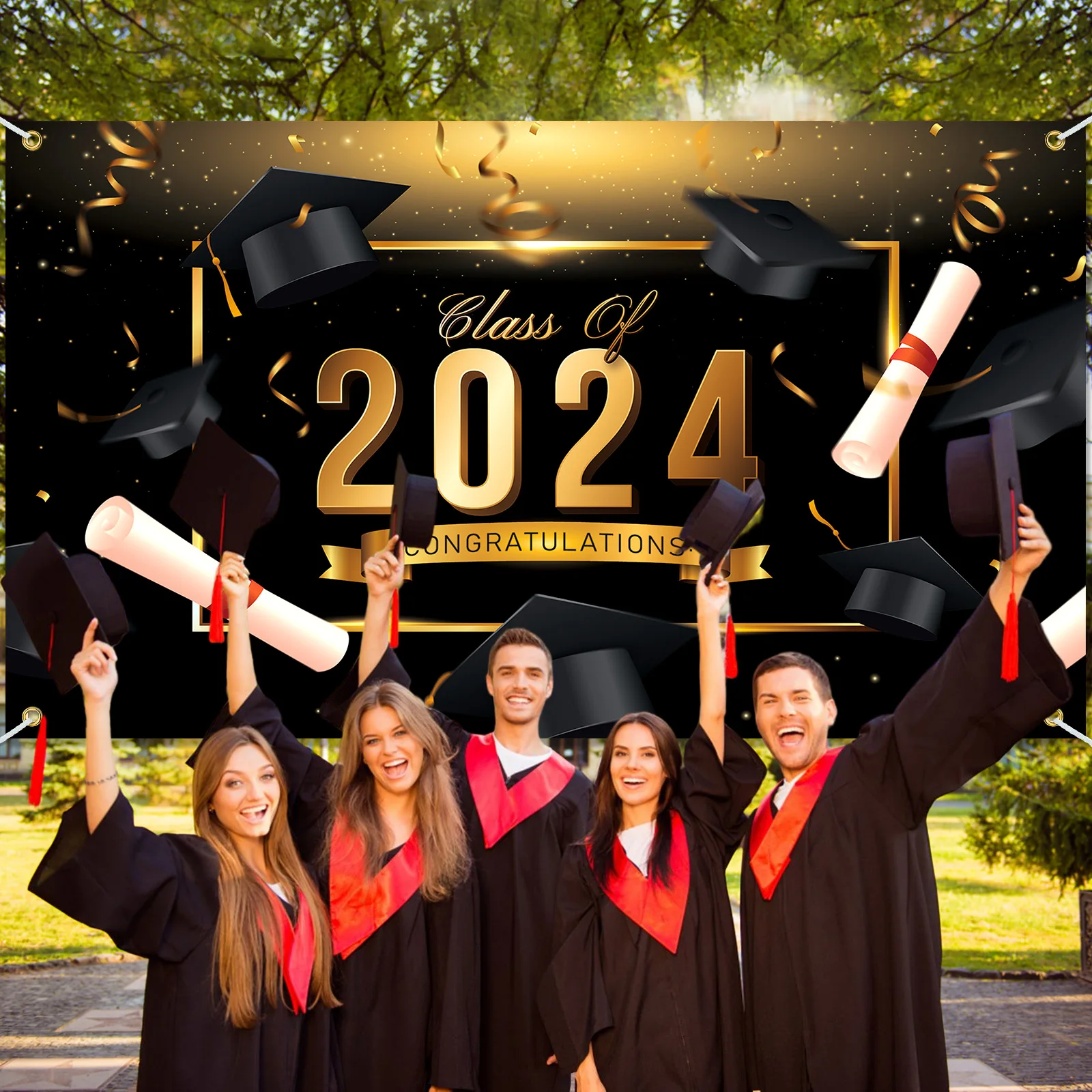 Graduation Season Banner Background Graduation Banner Congratulations Graduation Party Decoration Background