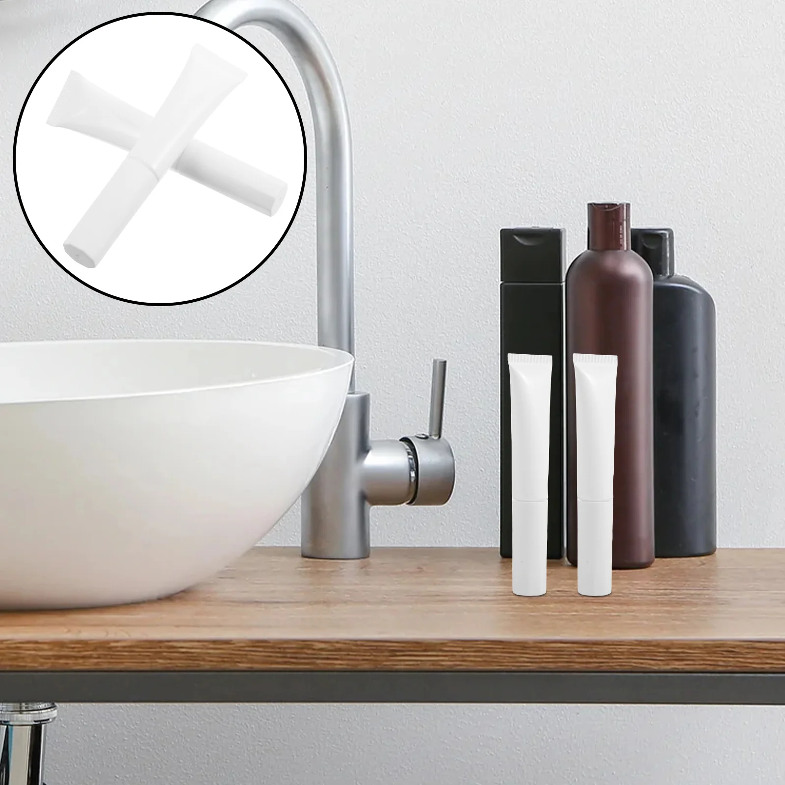 

2Pcs 15ml Flocked Applicator Tip Empty Tubes Portable Travel Size Makeup Containers High Coverage Foundation Concealer