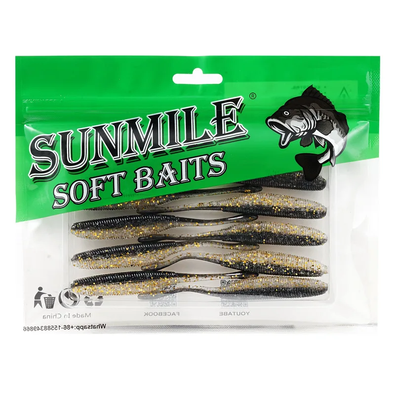 Bazooka Fishing Soft Lures Silikon Künstliche Kunststoffköder Pesca Karpfenangeln Bassköder sinkend 2,4 g 4,7 g 6,4 g Wobbler Karpfen