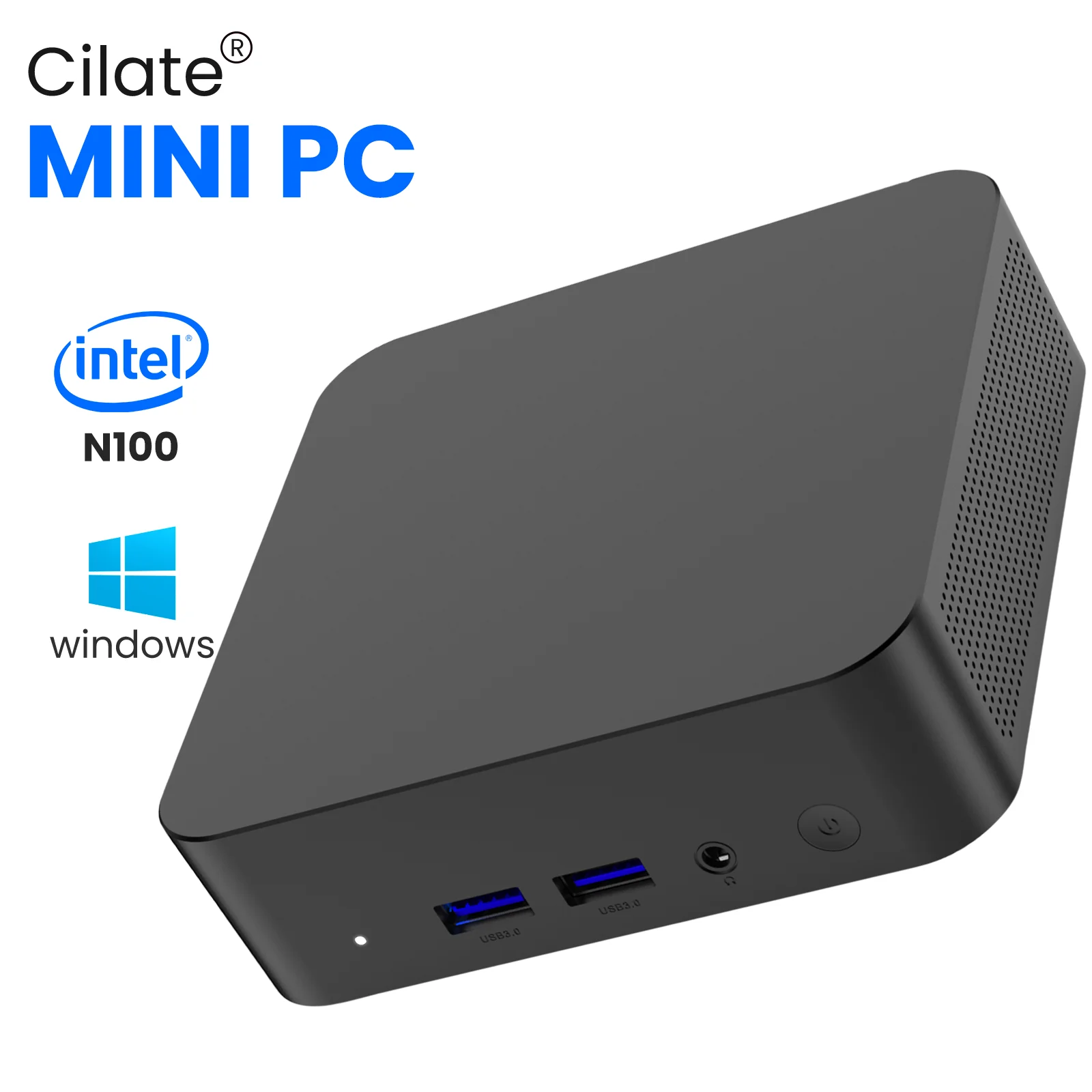 Computador de bolso pequeno, Mini PC Intel Alder Lake N100, Windows 11 Ultra, Tipo-C, 4K, 60Hz, RGB, Wi-Fi 5, Mini PC, Full Function