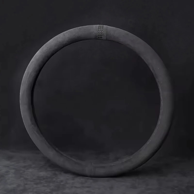 

38cm Suede Leather Car Steering Wheel Cover Wear-Resistant For Infiniti Q50L QX80 QX50 QX55 QX60 Q50