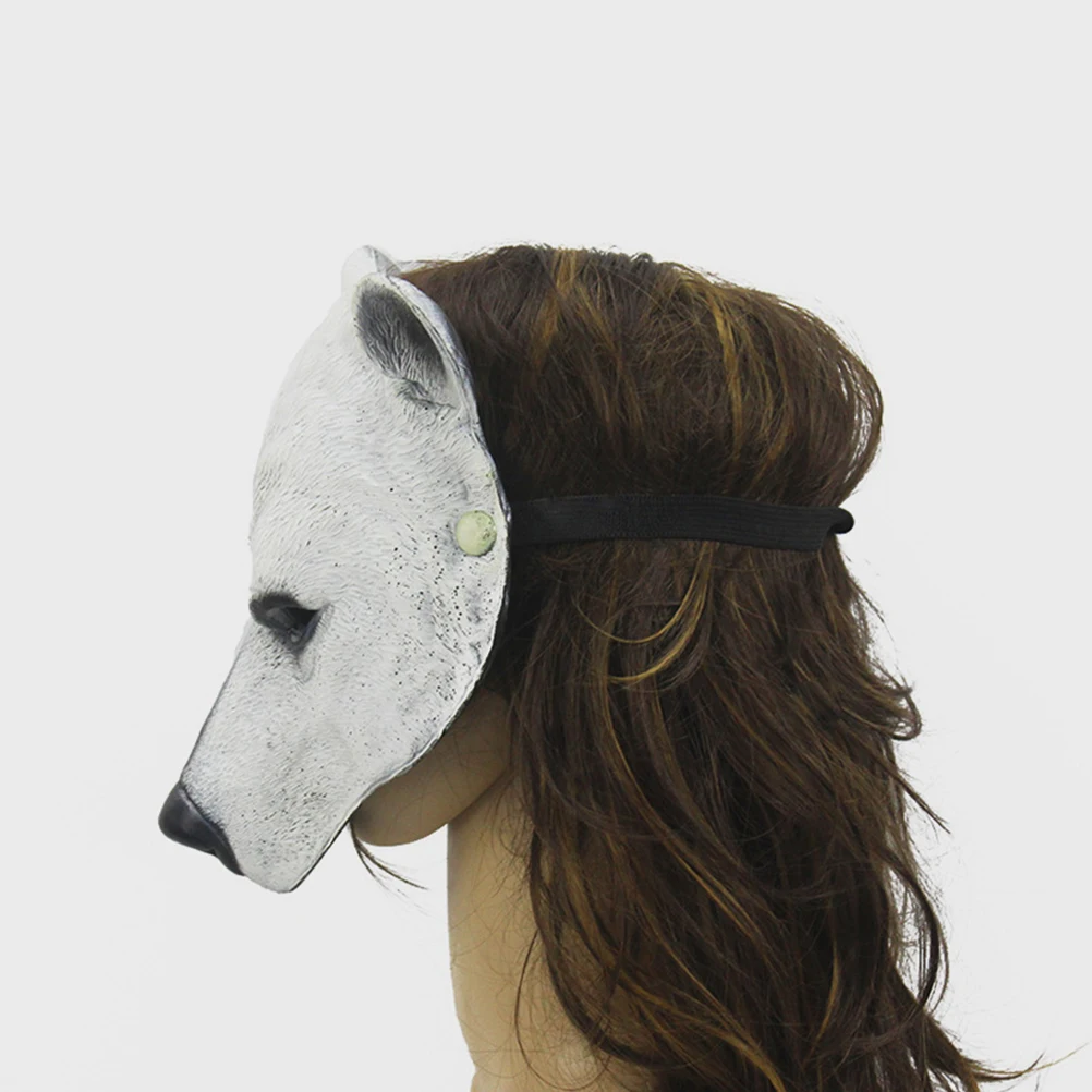 

Polar Bear Mask 3D Lifelike Animal Masquerade For Halloween Carnival Cosplay Party Costume Prop Adult Face Mask