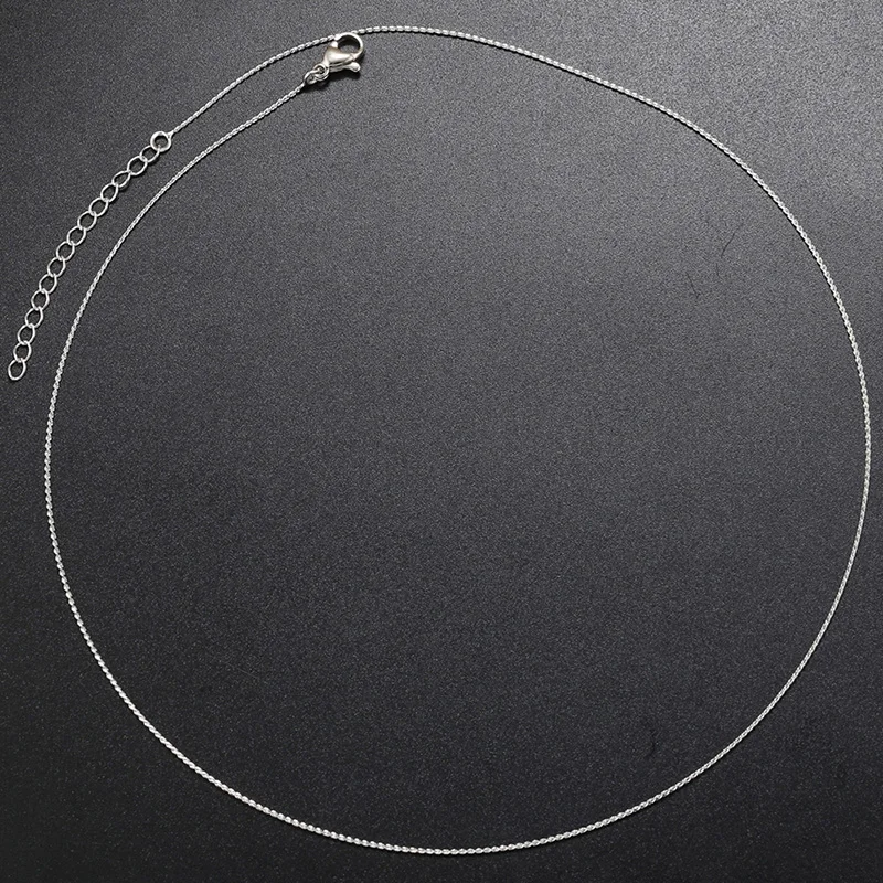 ZHUKOU 0.75mm super thin necklace for women brass adjustable Necklace  chains for handmade Jewelry accessories wholesale VL244