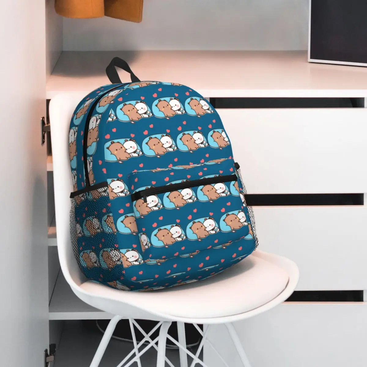Bubu Dudu Panda Bears Cartoon Backpack Daypack Large Capacity Boys Girls BookBag School Bag Shoulder Bags for Men Women